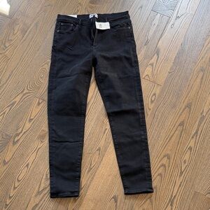 Agolde Jet Black High-Rise Skinny Jeans